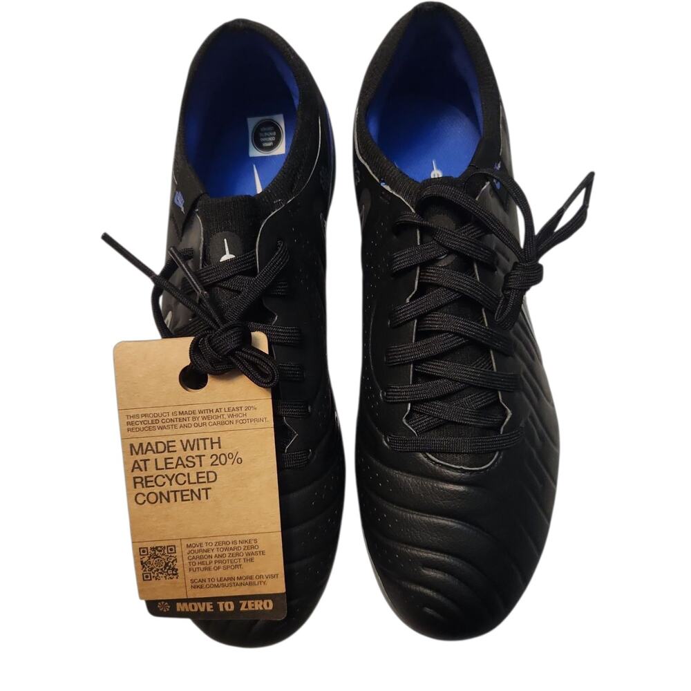 Nike Tiempo Legend 9 Academy MG Soccer Cleats Black Blue DA1174-001 Sz 5.5 NWT